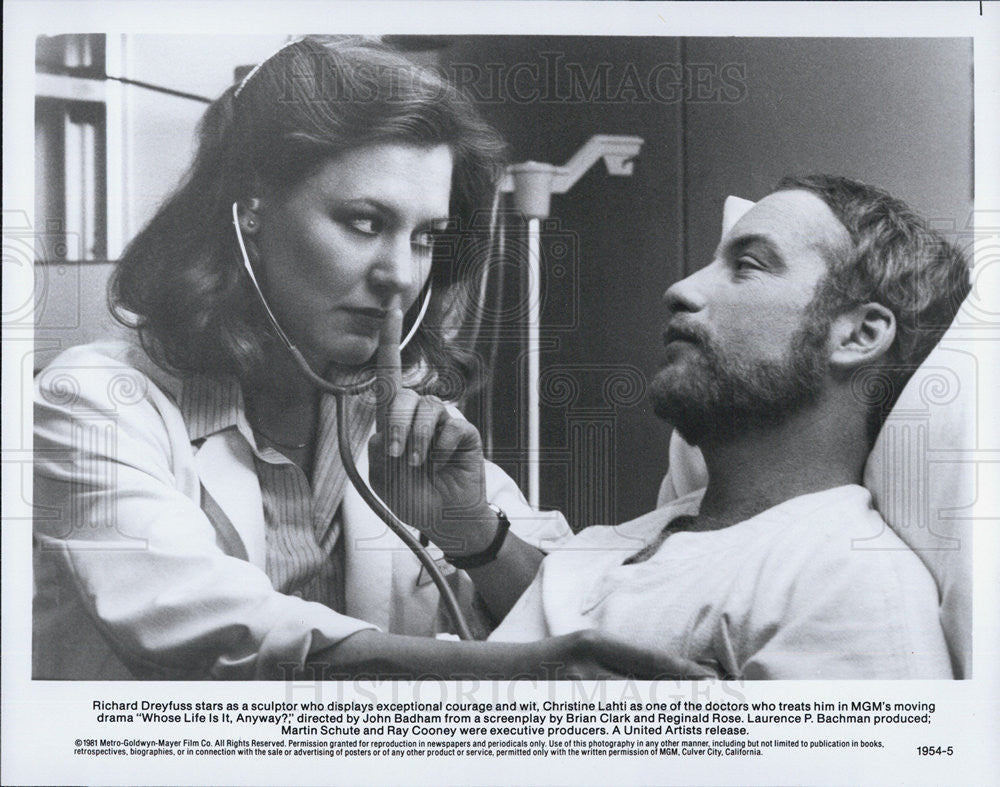 1981 Press Photo Richard Dreyfuss  &amp; Christine Lahti star in &quot;Why Would I Lie?&quot; - Historic Images