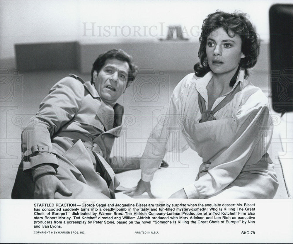 Press Photo George Segal  Jacqueline Bisset Actress Killing Great Chefs Europe - Historic Images