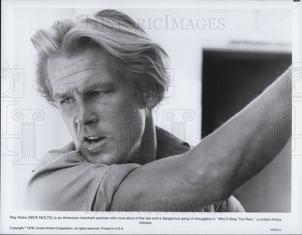 1978 Press Photo Nick Nolte, Who&#39;ll Stop the Rain - Historic Images