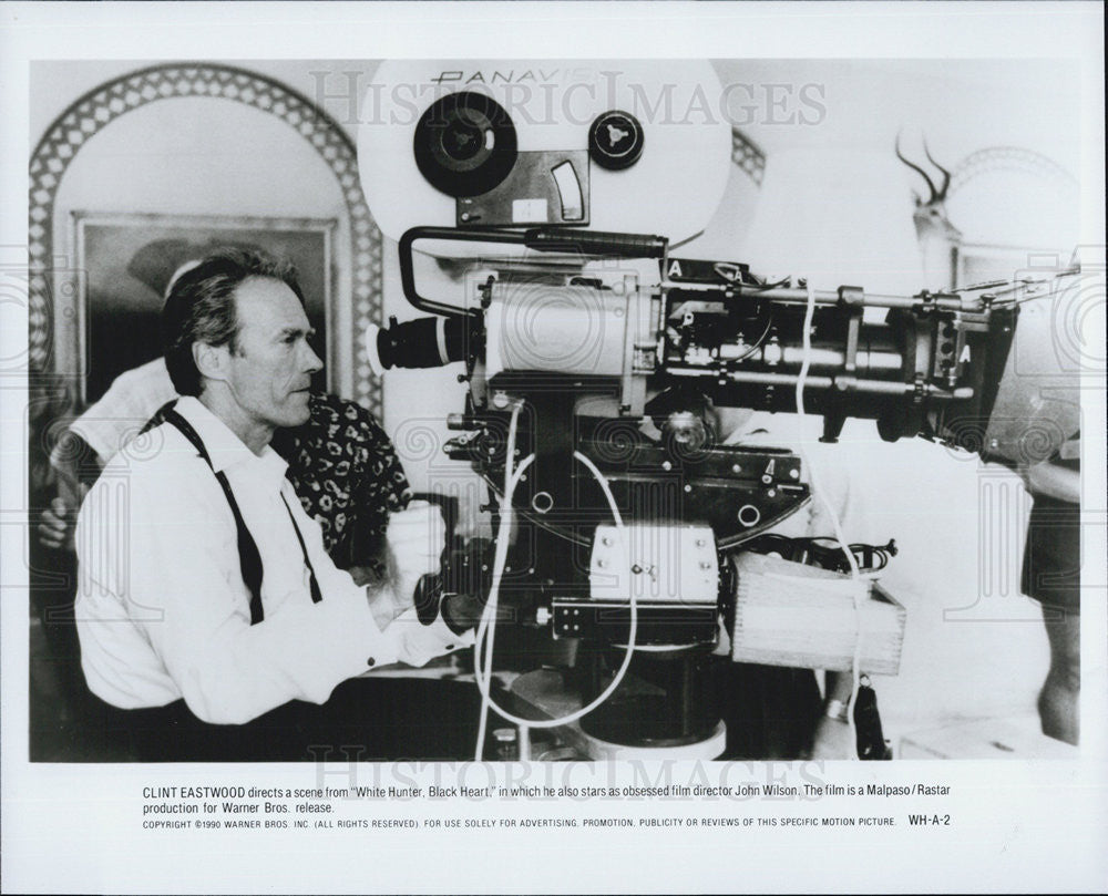 1990 Press Photo Director Clint Eastwood, White Hunter, Black Heart - Historic Images