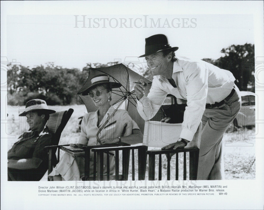 1990 Press Photo Clint Eastwood, Mel Martin, Martin Jacobs