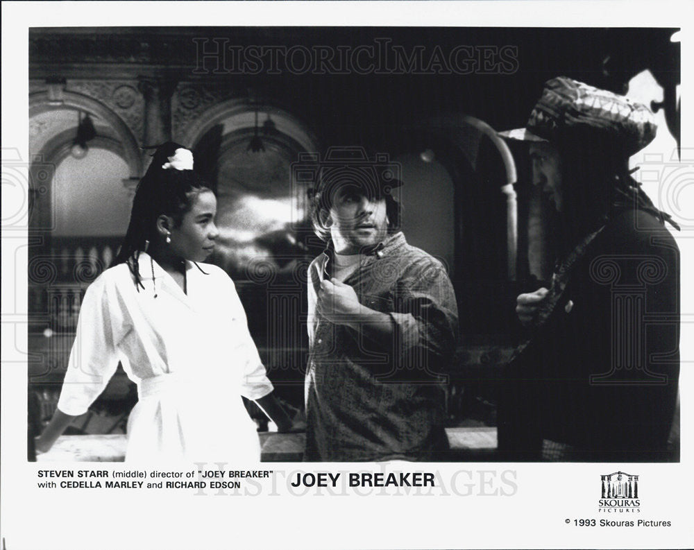 1993 Press Photo Steven Starr Director Cedella Marley Richard Edson Joey Breaker - Historic Images