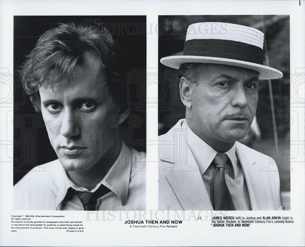 1985 Press Photo James Wood, Alan Arkin, Joshua Then and Now - Historic Images