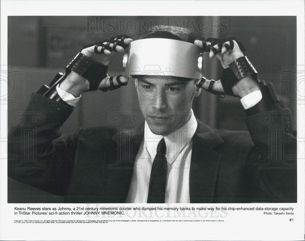Press Photo Keanu Reeves, Johnny Mnemonic - Historic Images