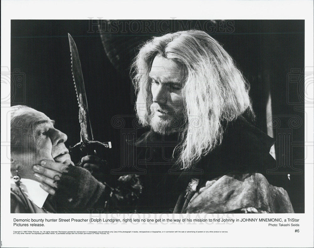 1995 Press Photo Johnny Mnemonic Dolph Lundgren TriStar - Historic Images