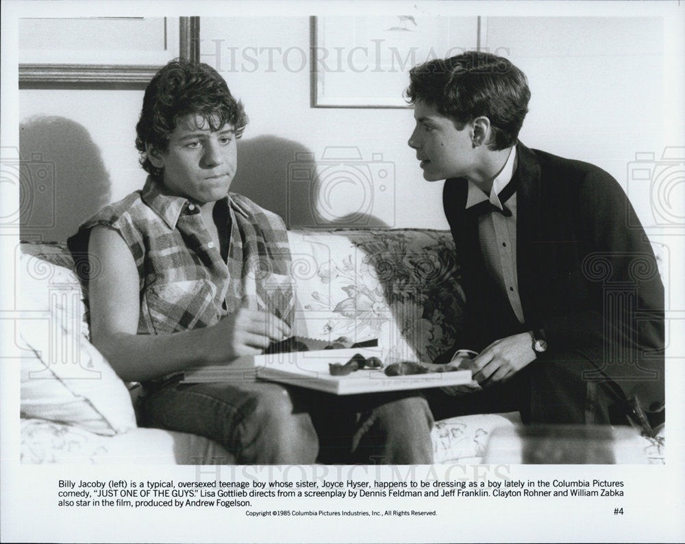 Press Photo Billy Jacoby and Clayton Rohner in Just One Of The Guys - Historic Images