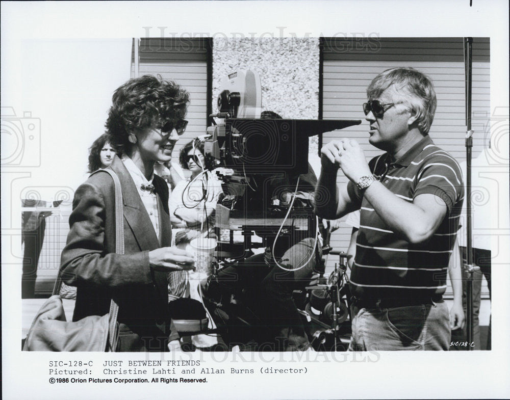 1986 Press Photo Christine Lahti, Director Allan Burns - Historic Images