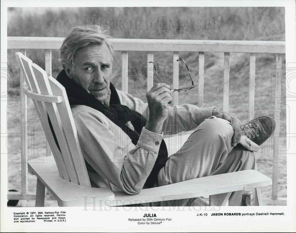 1977 Press Photo Julia Movie Jason Robards Twentieth Century Fox - Historic Images