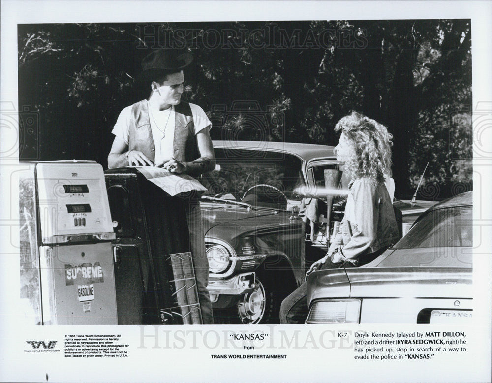 Press Photo Matt Dillon and Kyra Sedgwick in Kansas - Historic Images