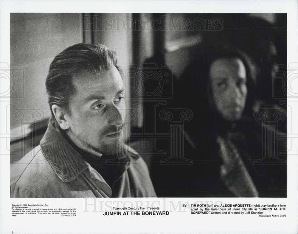 1992 Press Photo Tim Roth and Alexis Arquette in &quot;Jumpin&#39; at the Boneyard&quot; - Historic Images