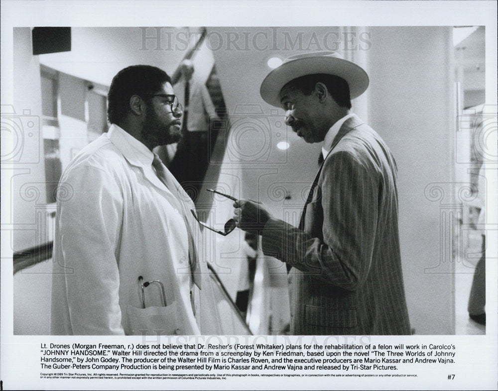 1989 Press Photo Morgan Freeman in &quot;Johnny Handsome&quot; - Historic Images