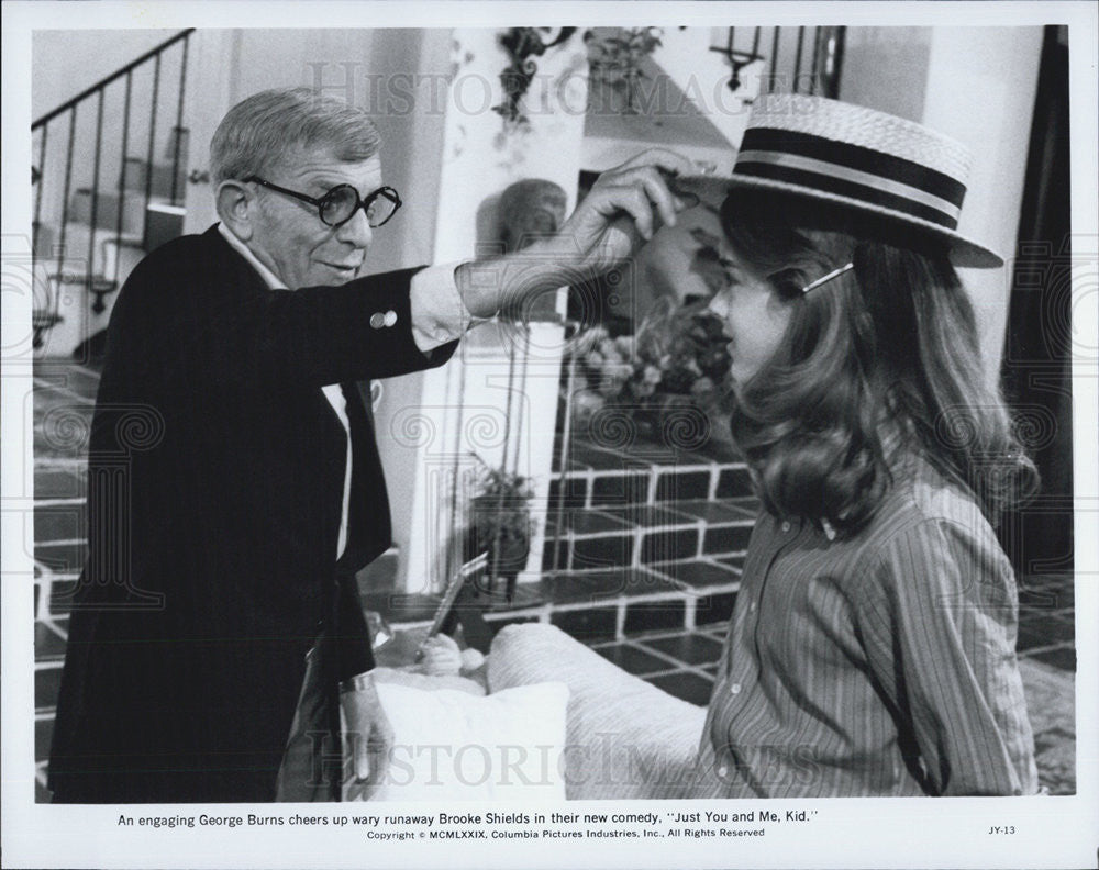 1979 Press Photo George Burns, Brooke Shields, Just You and Me, Kid - Historic Images