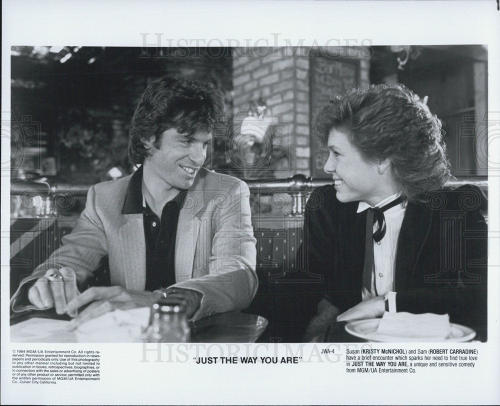 1984 Press Photo Just the Way You Are, Kristy McNichol and Robert Carradine - Historic Images