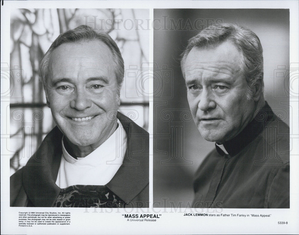 1984 Press Photo Mass Appeal Jack Lemmon Universal - Historic Images