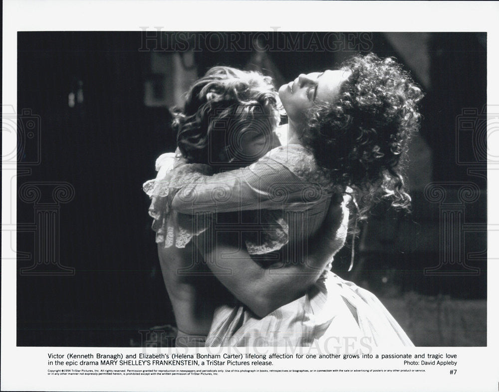 1994 Press Photo Kenneth Branagh &amp; Helena Carter in Mary Shelley&#39;s Frankenstein - Historic Images