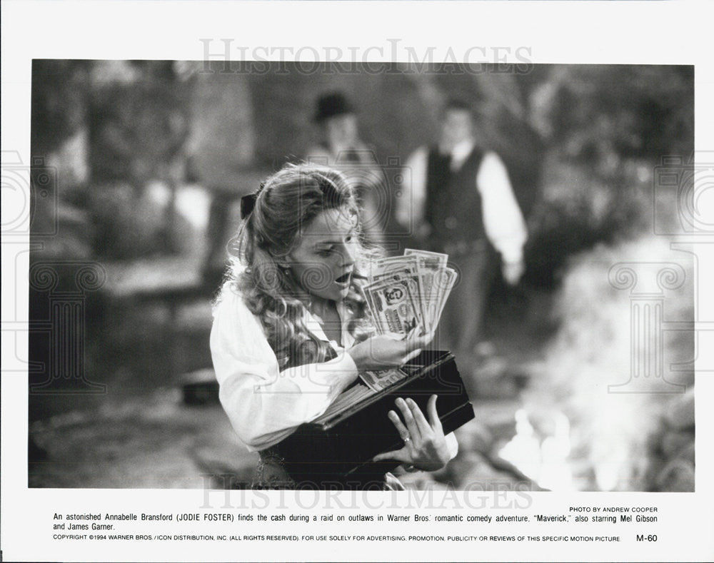 1994 Press Photo of Jodie Foster in the film &quot;Maverick&quot; - Historic Images