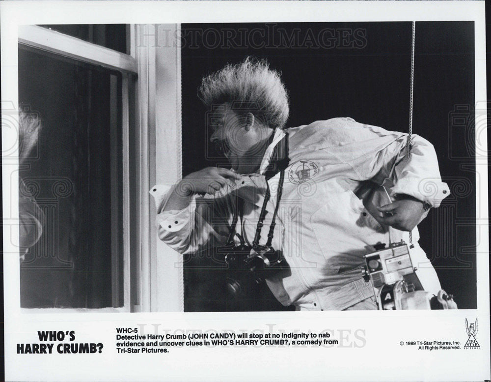 1989 Press Photo John Candy in &quot;Who&#39;s Harry Crumb?&quot; - Historic Images