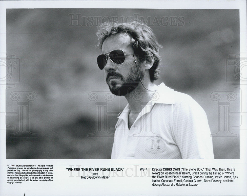 1986 Press Photo Director  Chris Cain &quot;Where the River Runs Black&quot; - Historic Images