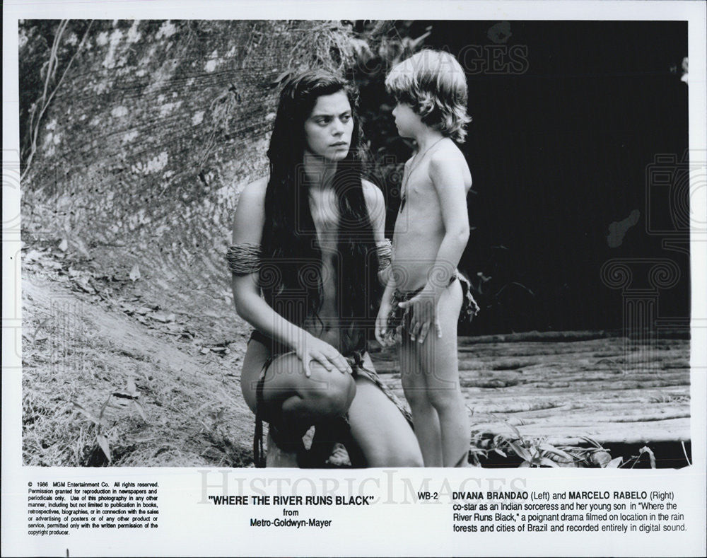 1986 Press Photo Divana Brandao Actress Marcelo Rabelo Where River Runs Black - Historic Images