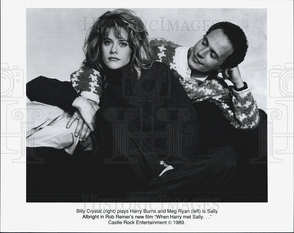 1989 Press Photo When Harry  Met Sally Meg Ryan Billy Crystal Castle Rock - Historic Images