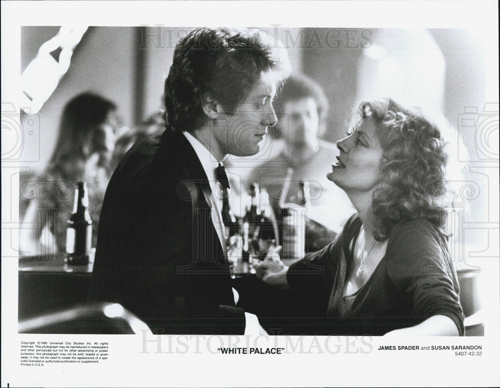 1990 Press Photo James Spader &amp; Susan Sarandon in &quot;White Palace&quot; - Historic Images