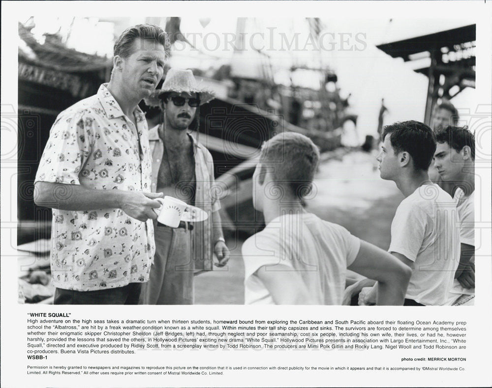 1996 Press Photo Jeff Bridges in &quot;White Squall&quot; - Historic Images