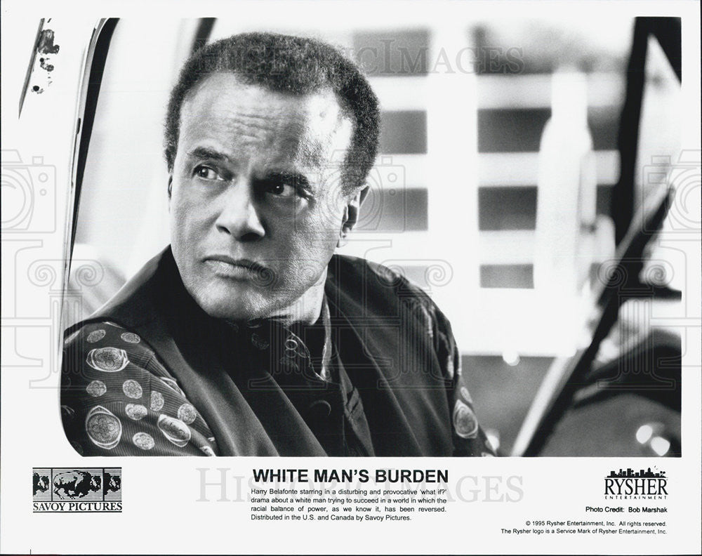 1995 Press Photo White Man&#39;s Burden Harry Belafonte Savoy - Historic Images