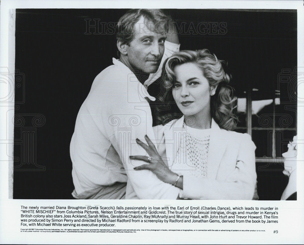 1987 Press Photo White Mischief Greta Scacchi Charles Dance - Historic Images