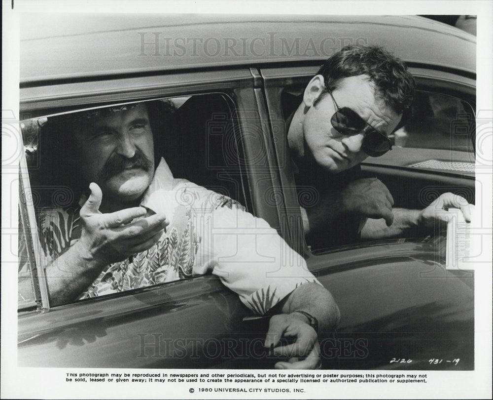 1980 Press Photo Peter Boyle &amp; Bill Murray Star in &quot;Where the Buffalo Roam&quot; - Historic Images