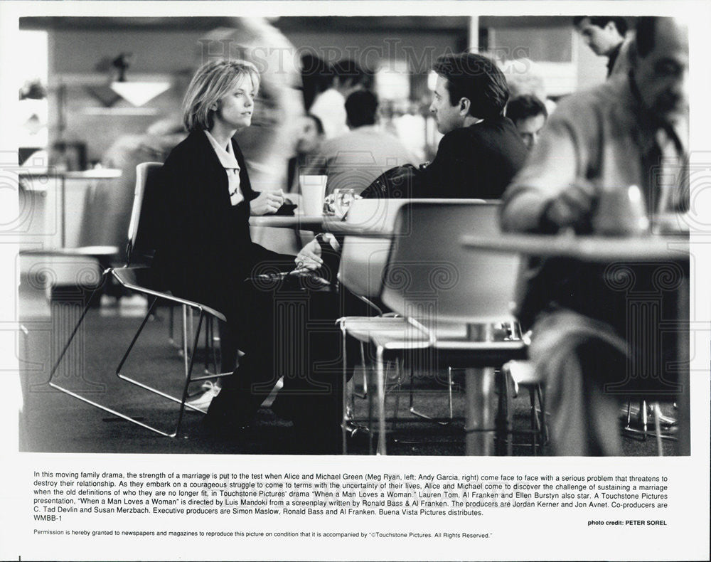 Press Photo When a Man Loves a Woman Andy Garcia Meg Ryan - Historic Images