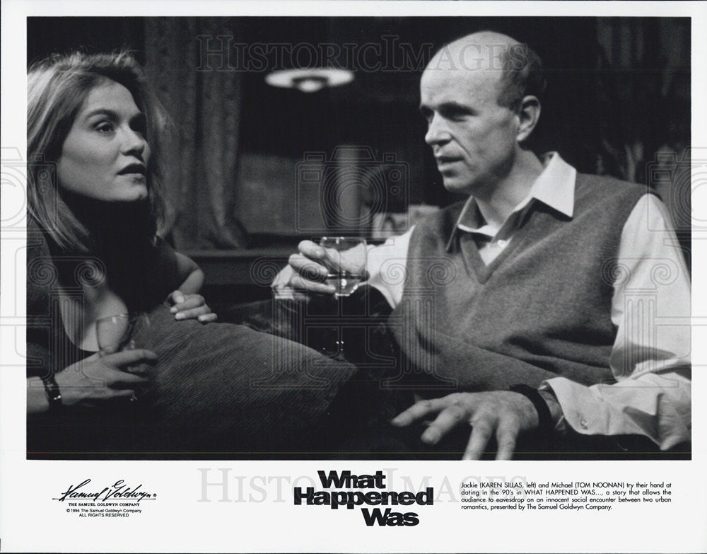 1994 Press Photo Actors Karen Sillas And Tom Noonan In &quot;What Happened Was...&quot; - Historic Images