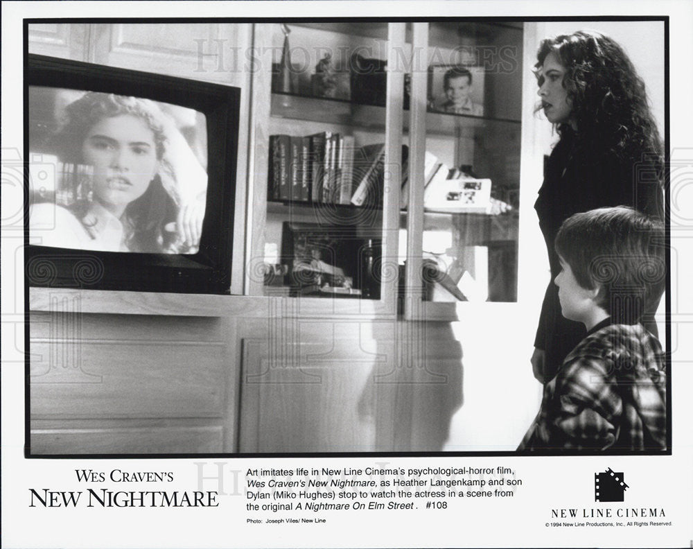 1994 Press Photo Actors Heather Langenkamp And Miko Hughes In &quot; New Nightmare&quot; - Historic Images