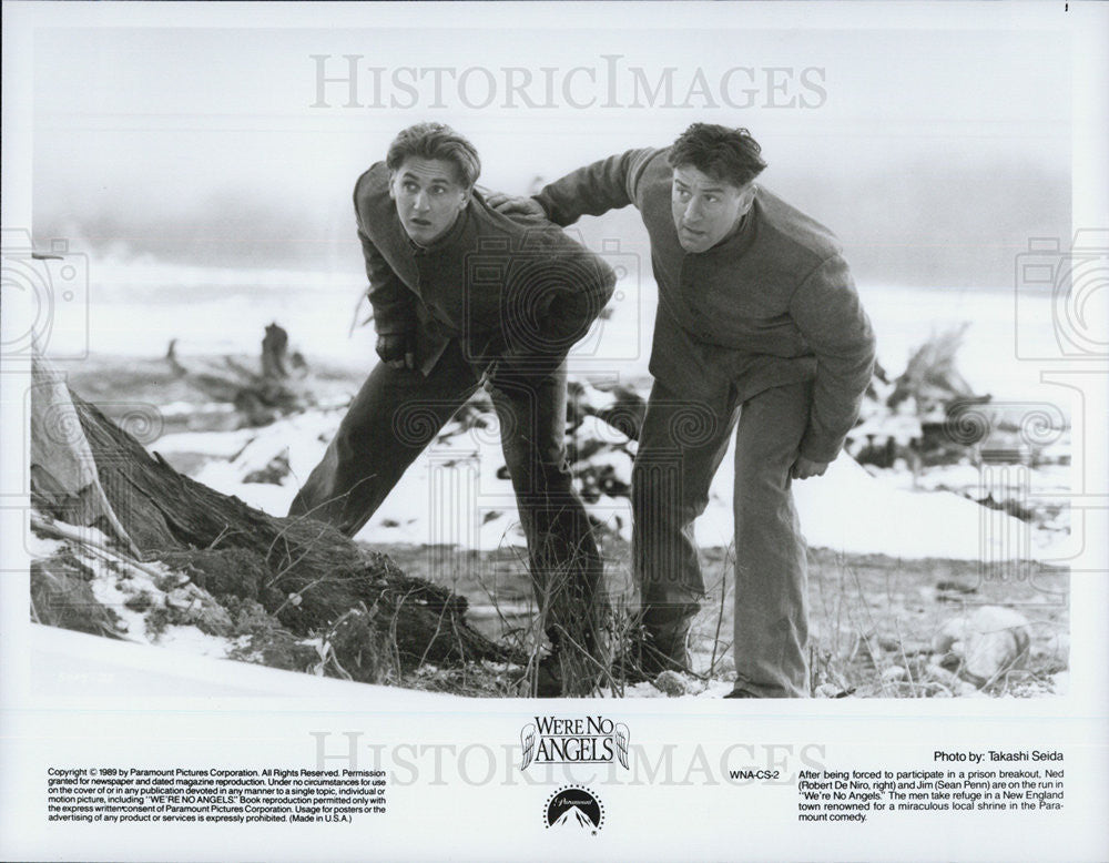 1989 Press Photo Robert De Niro and Sean Penn in We&#39;re No Angels - Historic Images