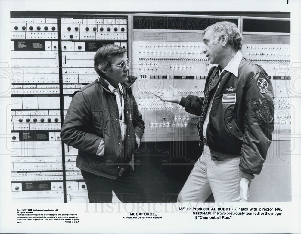 1982 Press Photo Producer Al Ruddy, Director Hal Needham, Megaforce - Historic Images