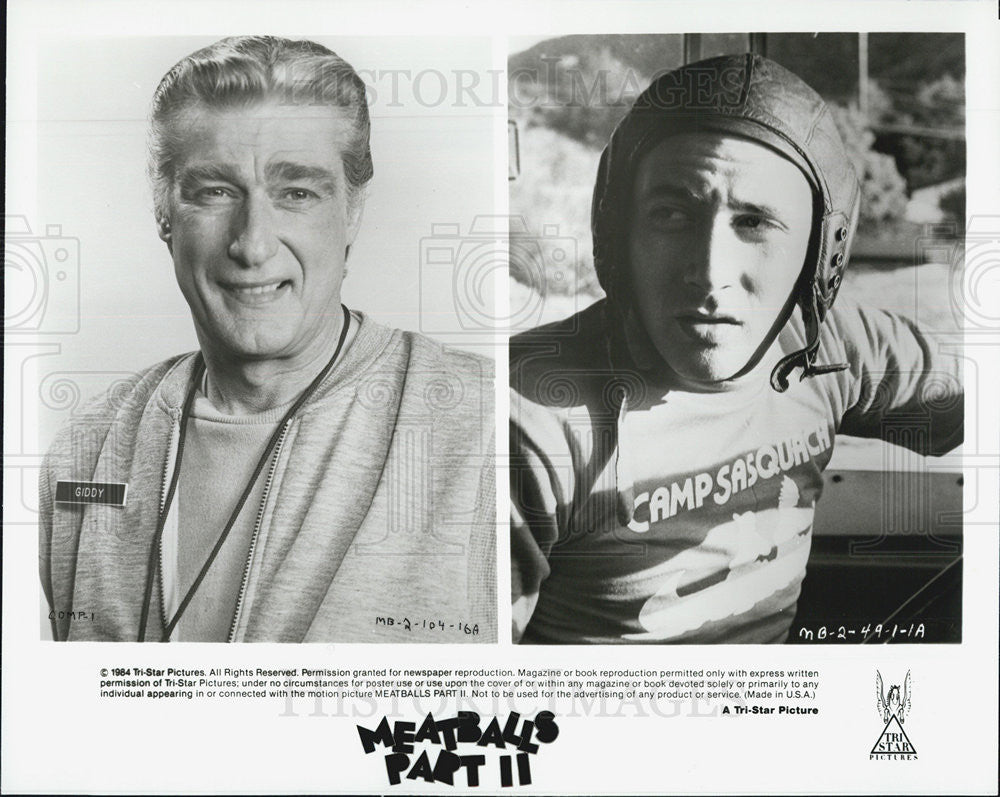 1984 Press Photo &quot;Meatballs II&quot; Richard Mulligan and Paul Reubens - Historic Images