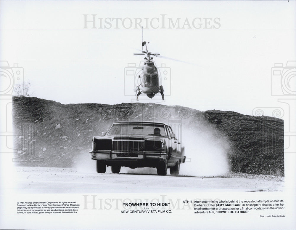 1987 Press Photo Amy Madigan in &quot;Nowhere to Hide&quot; - Historic Images