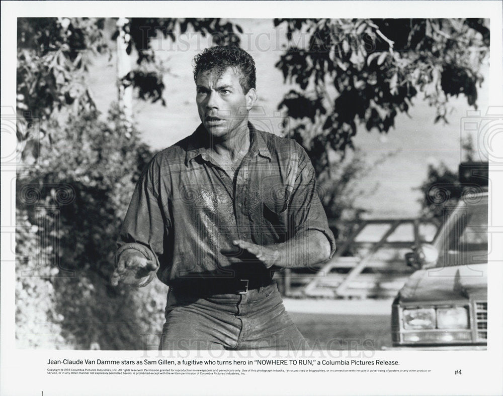 1993 Press Photo Nowhere to Run Jean-Claude Van Damme Columbia - Historic Images