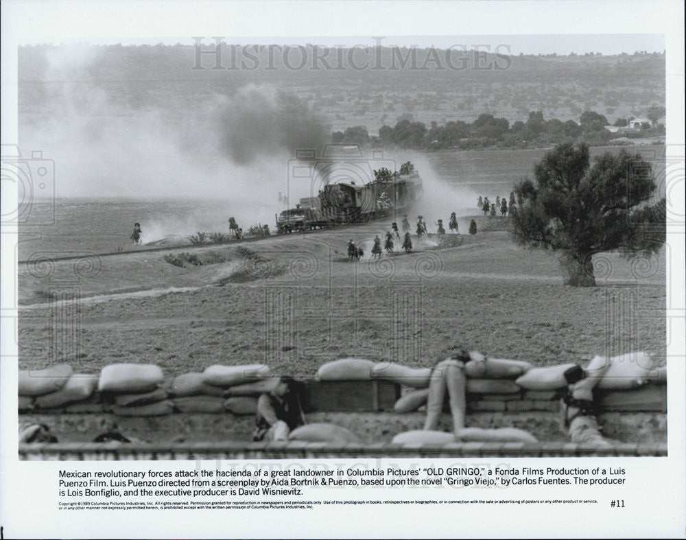 1989 Press Photo Scene From OLD GRINGO Luis Puenzo Director - Historic Images