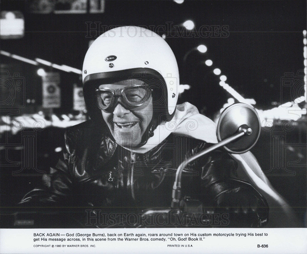 1980 Press Photo George Burns in "Oh God! Book II" - Historic Images