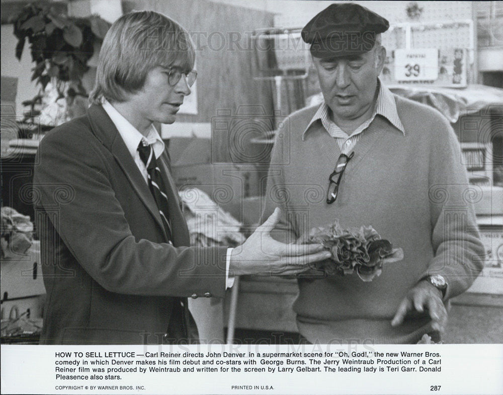 Press Photo John Denver Carl Reiner OH GOD - Historic Images