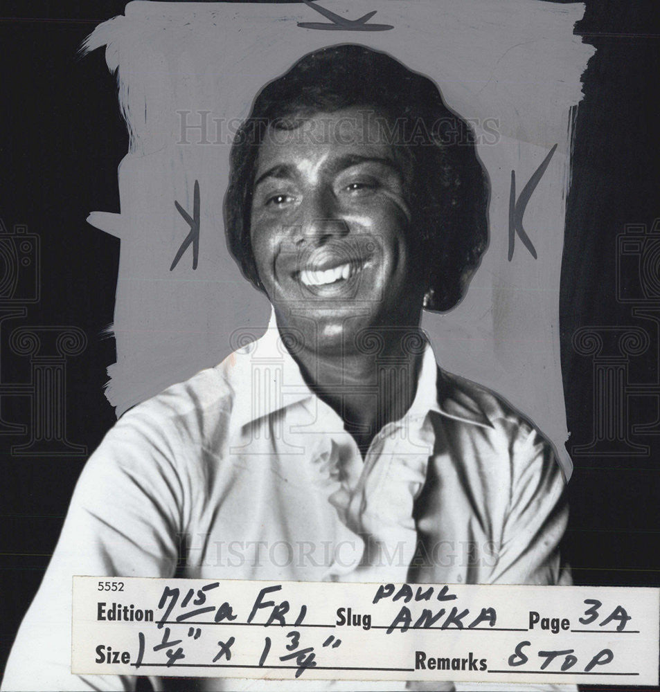 1972 Press Photo Paul Anka Pop Singer - Historic Images