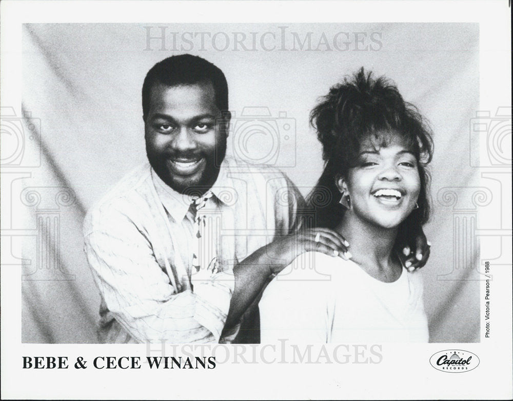 1989 Press Photo Cece Bebe Winans Capitol Singers - Historic Images