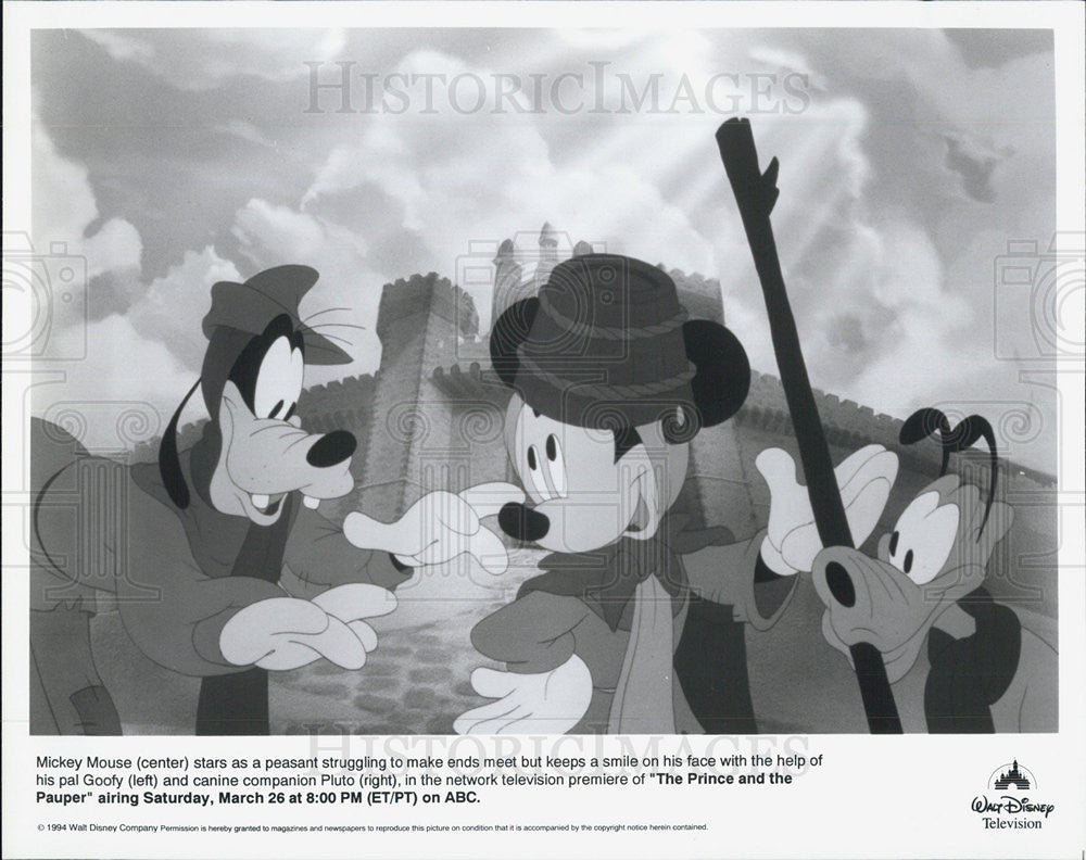 1994 Press Photo Animated movie &quot;The Prince and the Pauper&quot; - Historic Images