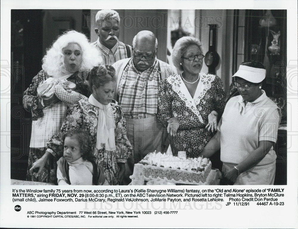 1991 Press Photo Cast of &quot;Family Matters&quot; - Historic Images