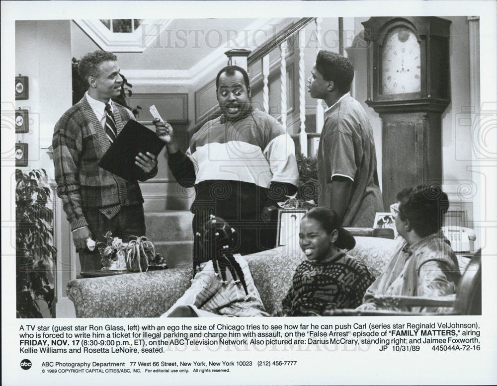 1989 Press Photo Cast of &quot;Family Matters&quot; - Historic Images