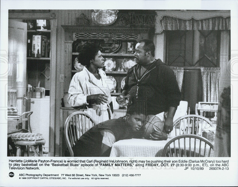1989 Press Photo Reginald VelJohnson on &quot;Family Matters&quot; - Historic Images