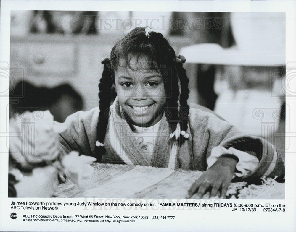 1989 Press Photo Jaimee Foxworth in &quot;Family Matters&quot; - Historic Images