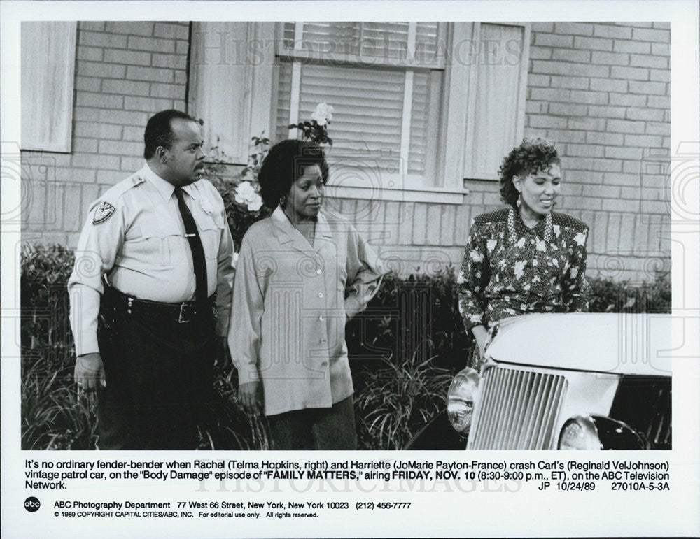 1989 Press Photo Reginald VelJohnson on &quot;Family Matters&quot; - Historic Images