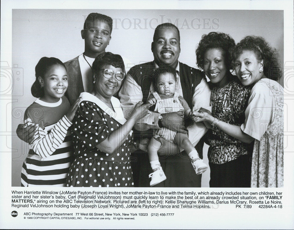 1989 Press Photo Cast of &quot;Family Matters&quot; - Historic Images