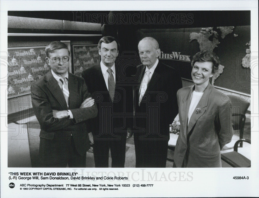 1993 Press Photo &quot;This Week With David Brinkley&quot; - Historic Images